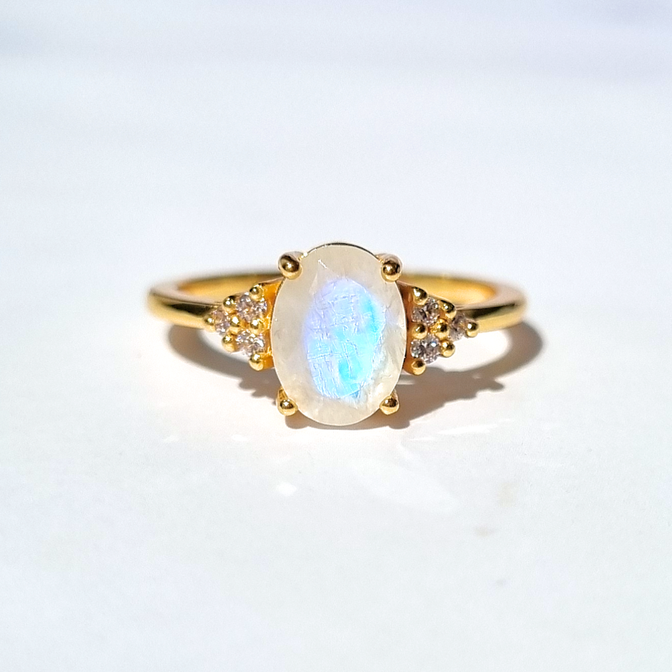 Opal and 2025 moonstone ring