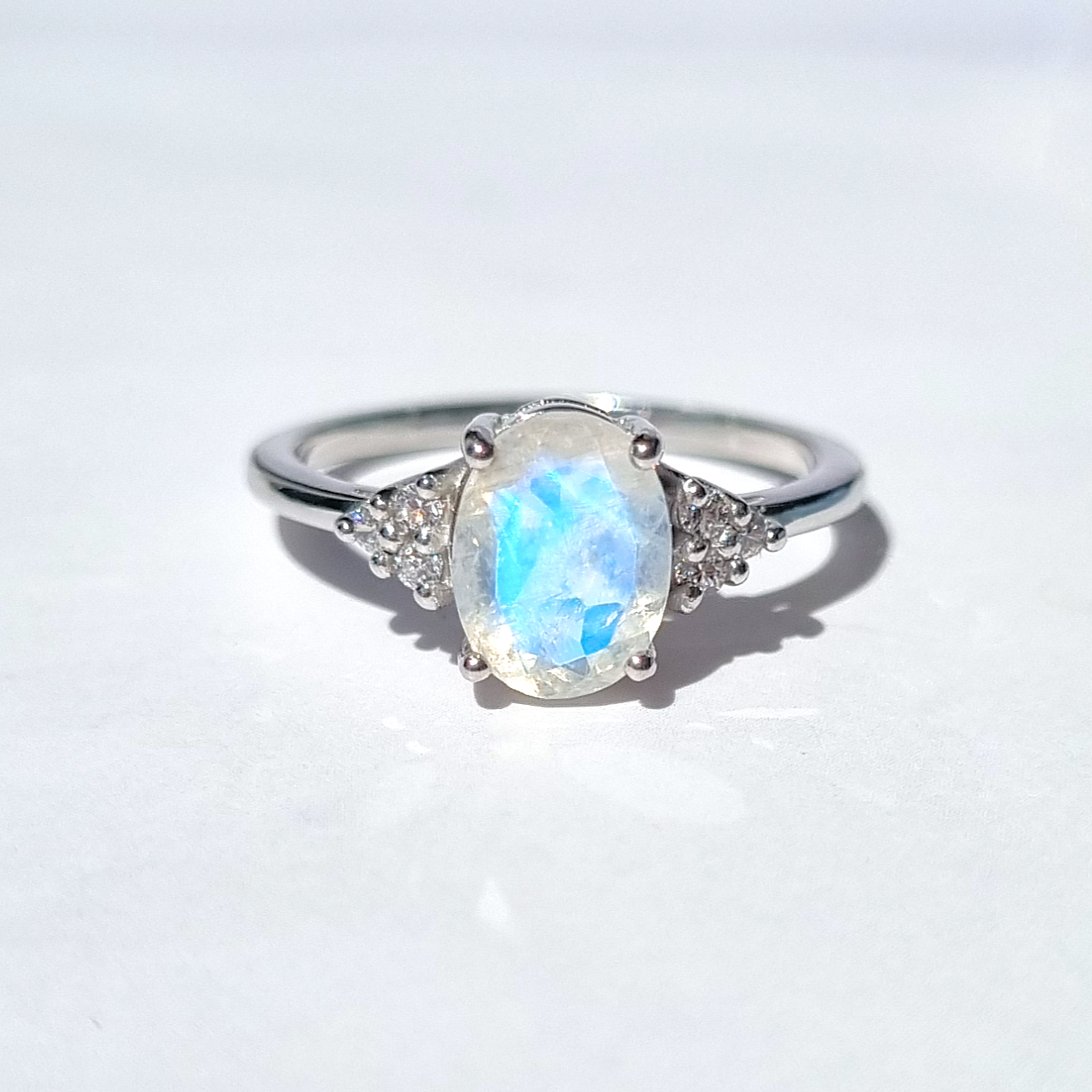 Opal and 2025 moonstone ring