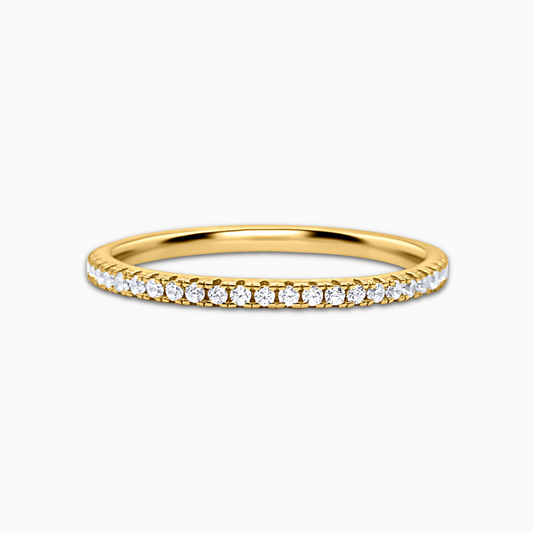 Anillo de eternidad completo (banda fina) en oro