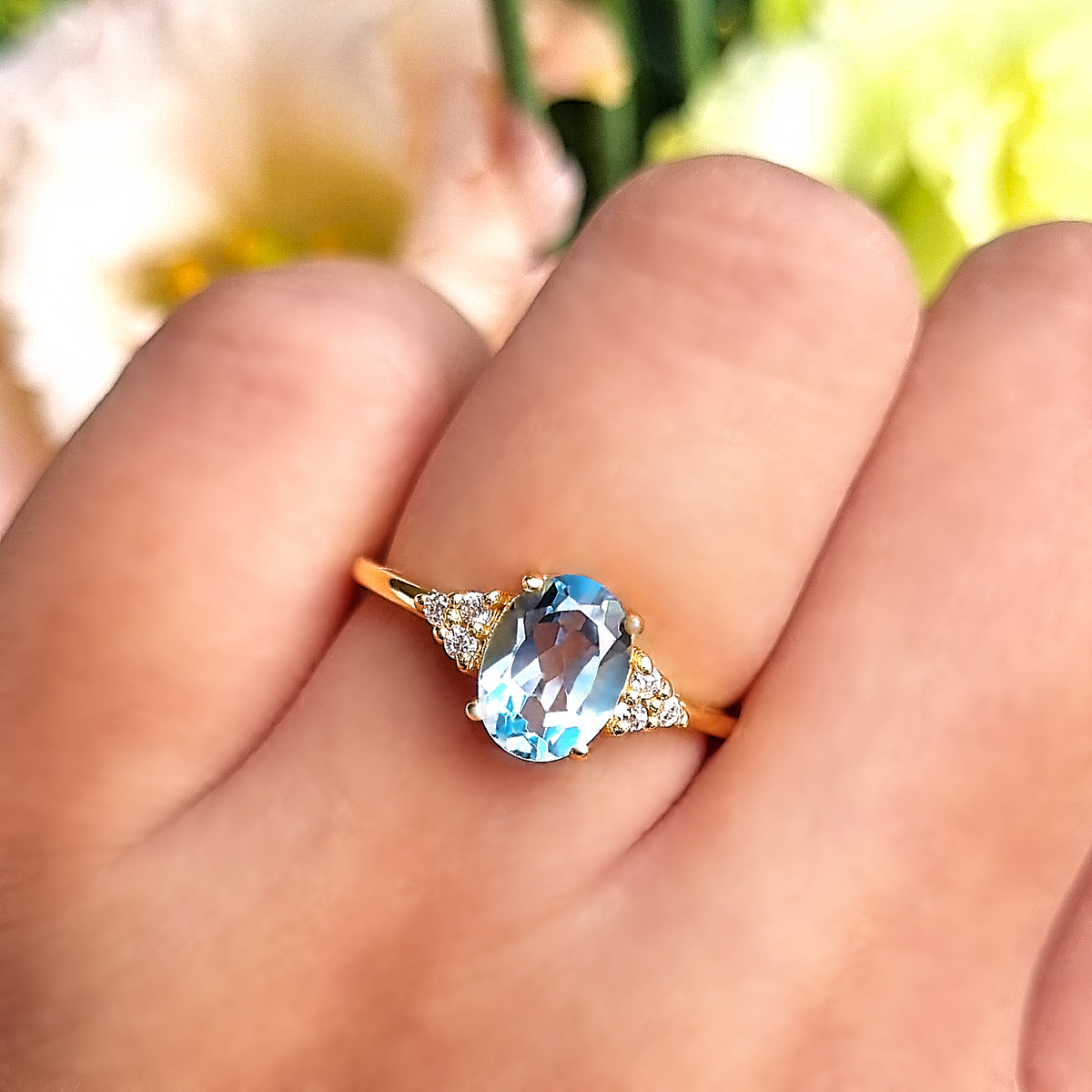 Sky blue topaz discount ring