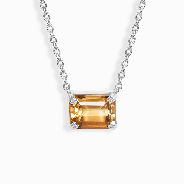 Layla Citrine Necklace in Sterling Silver