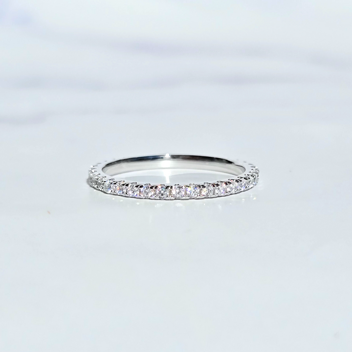stackable classic full eternity band in sterling silver 
