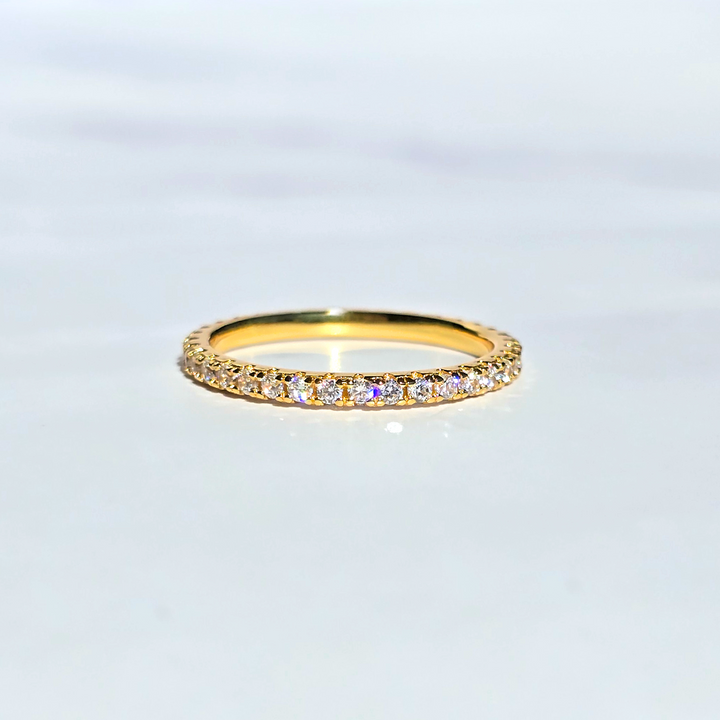 stackable classic full eternity band in 18k gold vermeil 
