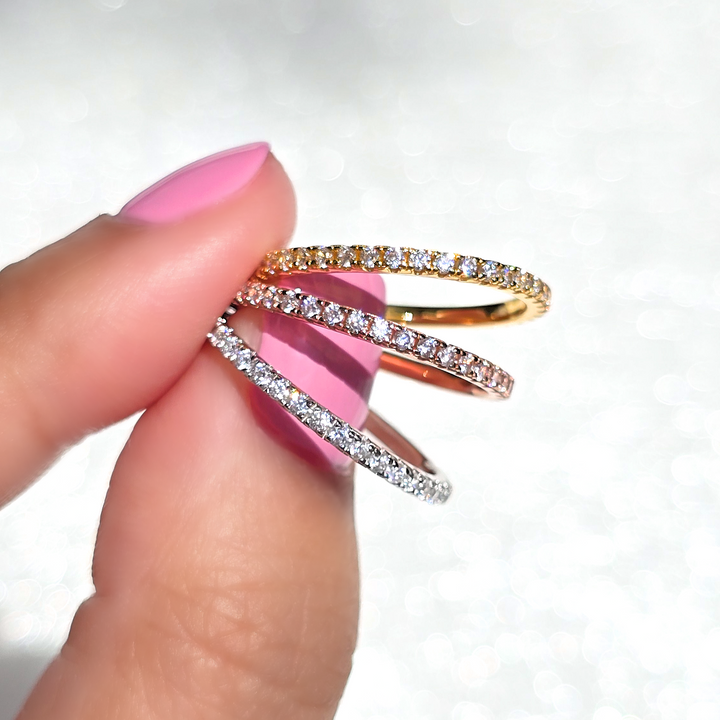 stackable classic full eternity bands in sterling silver 18k gold vermeil and rose gold vermeil
