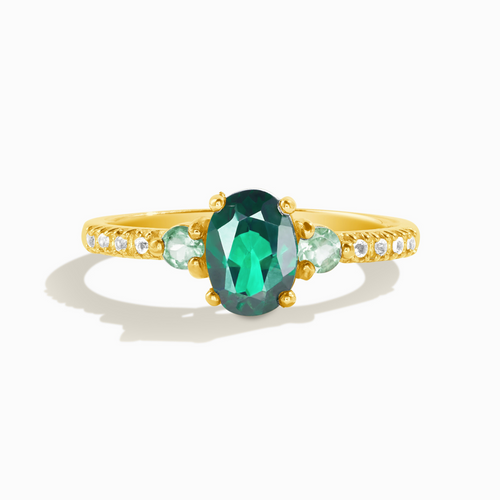 Green topaz engagement ring store