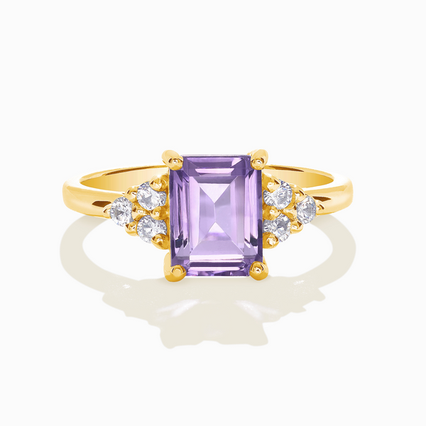 Bague améthyste lavande en or vermeil 18 carats