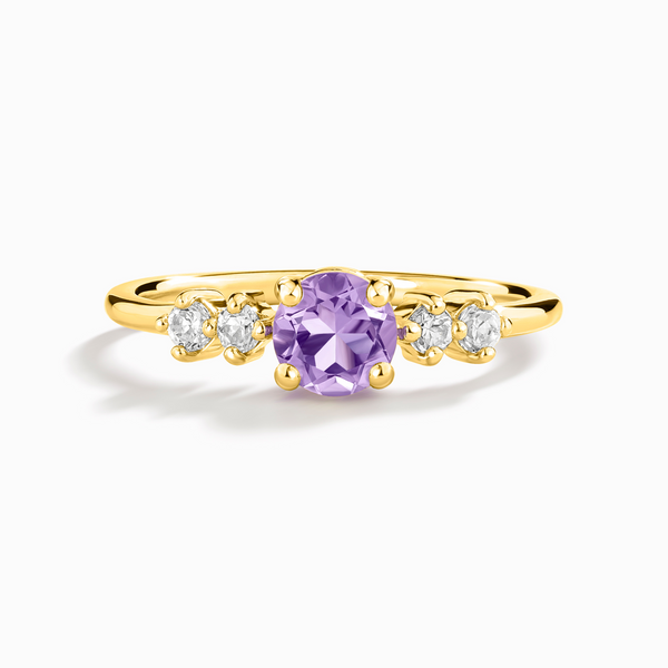Anillo de Amatista Lavanda en Oro Vermeil de 18k