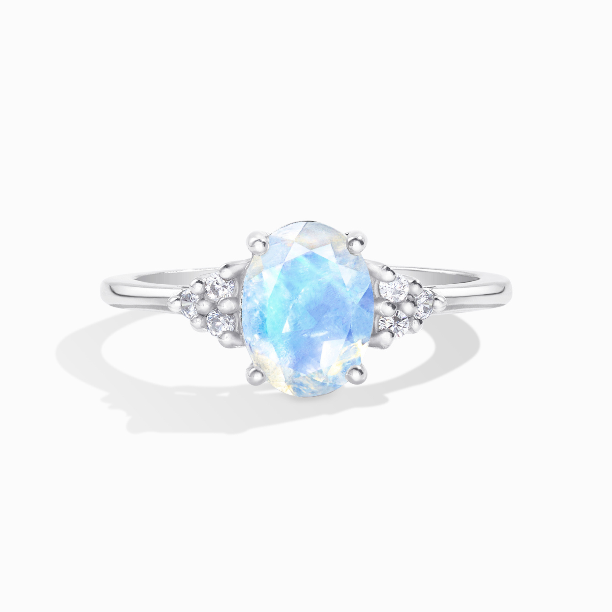 Rainbow moonstone rings cheap