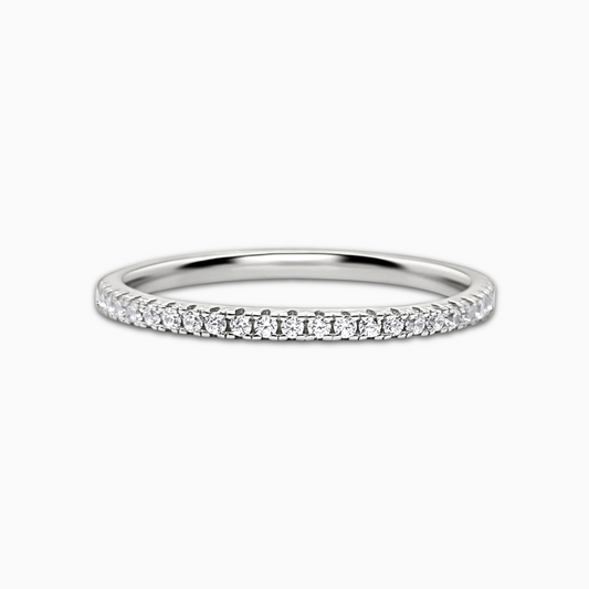 Slim Full Eternity Ring (1.2 mm) in Sterling Silver