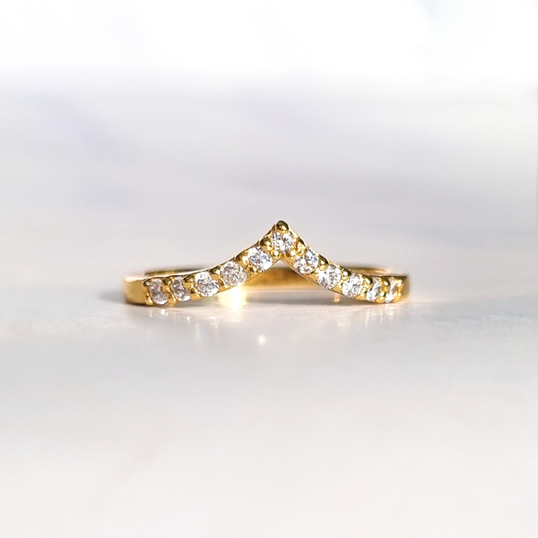 Wishbone Curved Eternity Ring in 18k Gold Vermeil