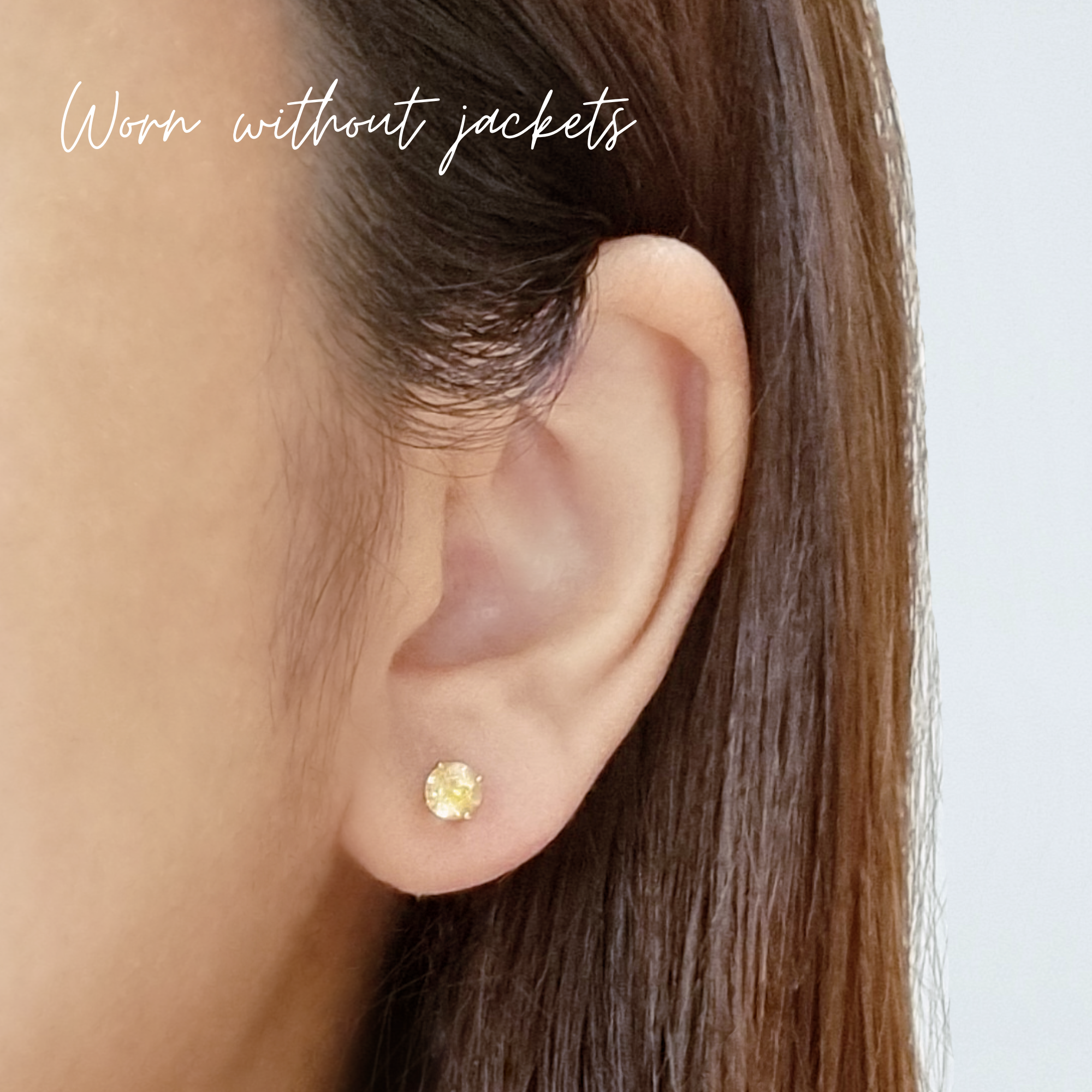 Citrine Halo Stud Earrings with Jackets in 18K Gold Vermeil