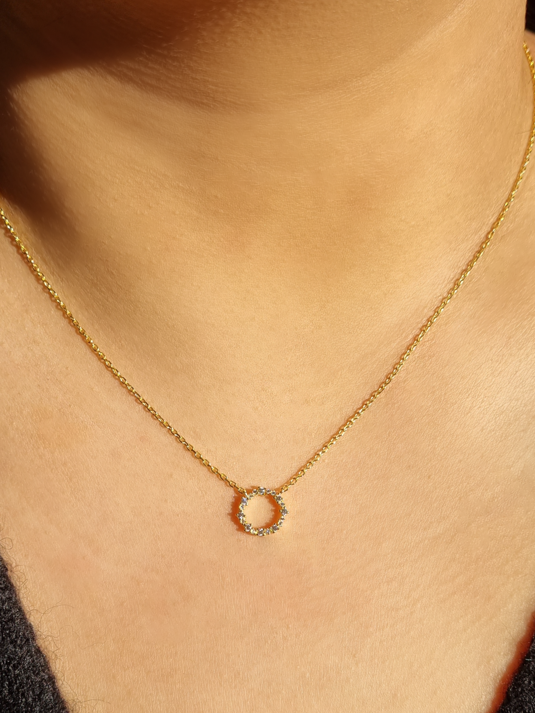 Circle Eternity Necklace in Gold