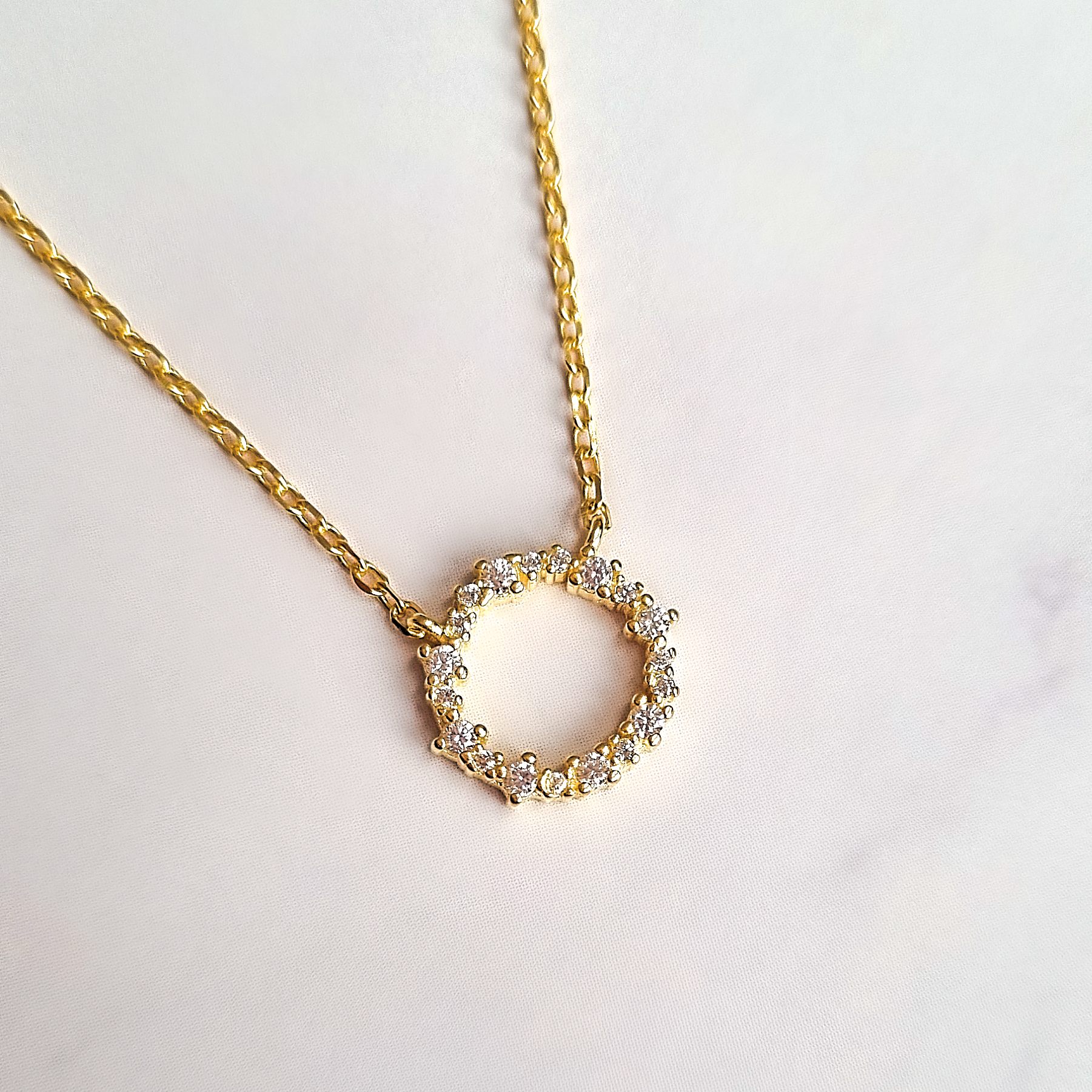 Circle Eternity Necklace in Gold