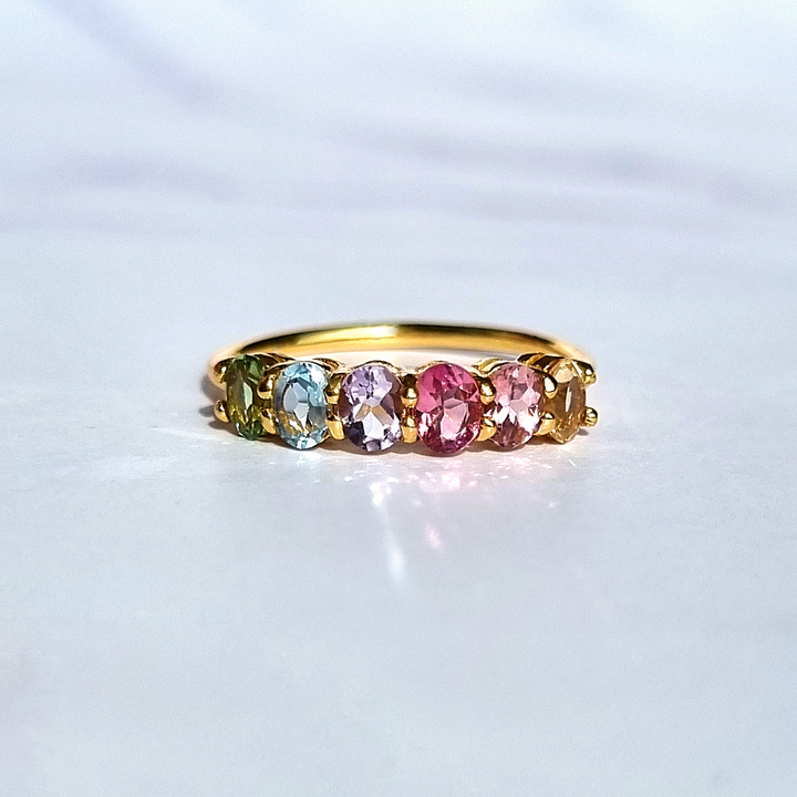 Rainbow colour ring deals