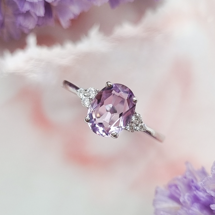 Lavender stone ring deals