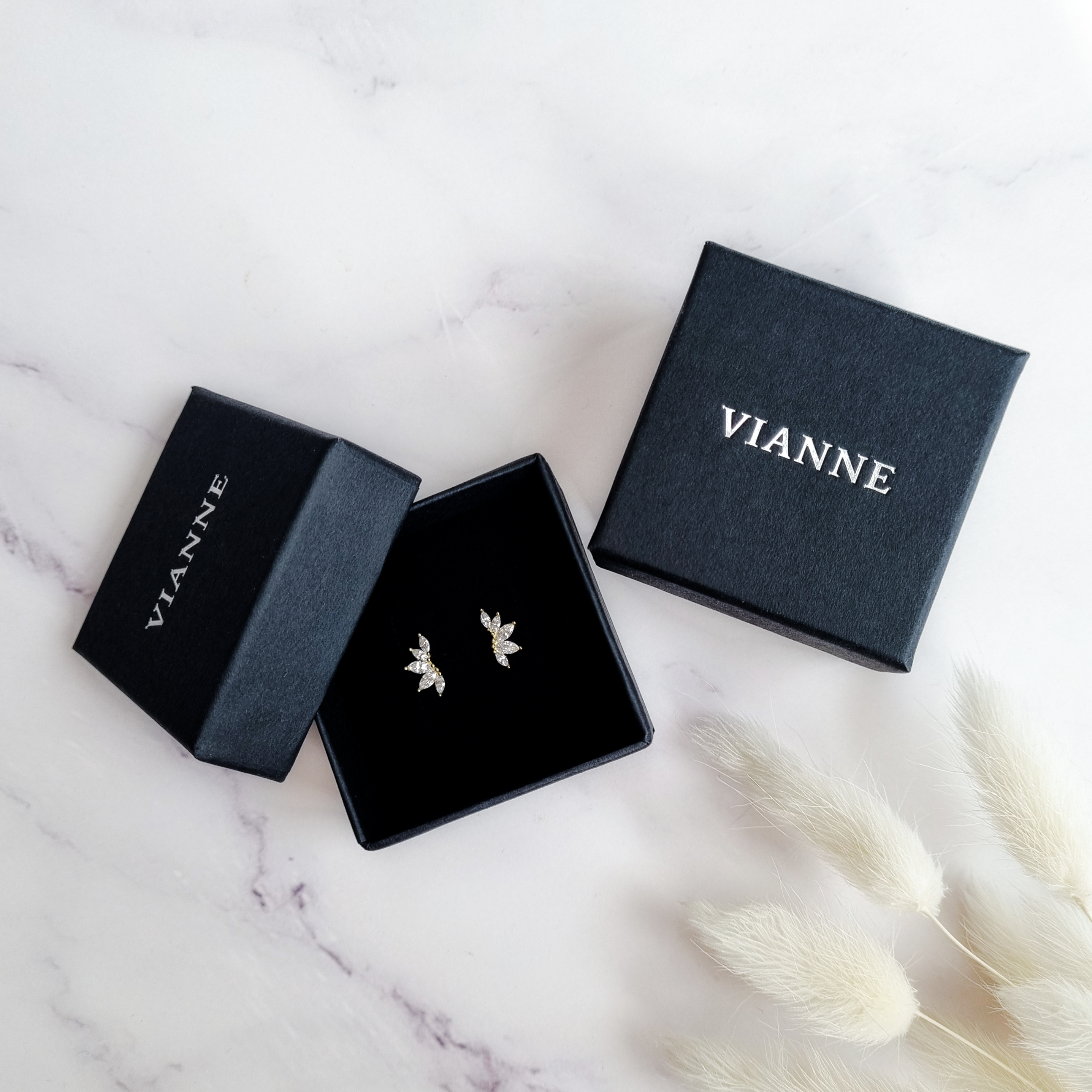Petal Earrings in Gold