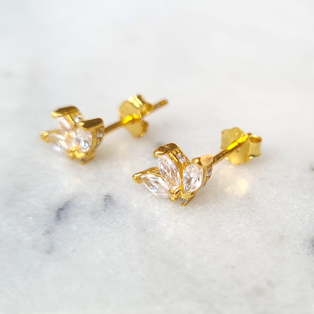 Petal Earrings in Gold