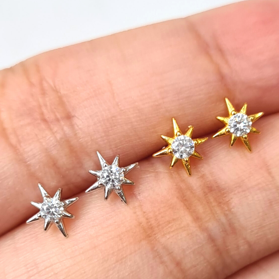 Starburst Earrings in Sterling Silver