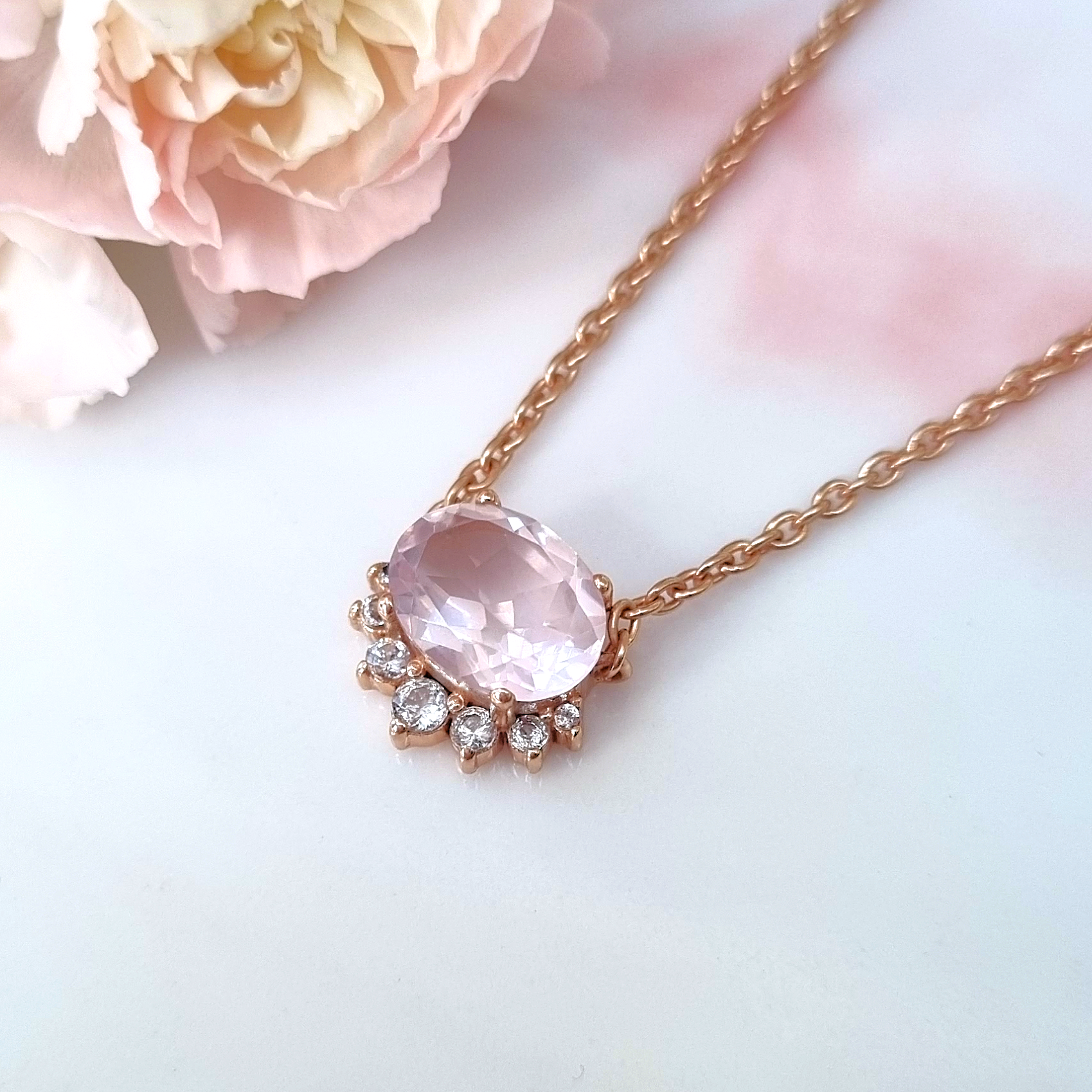 18 Inch Thin Chain Necklace in 18k Rose Gold Vermeil